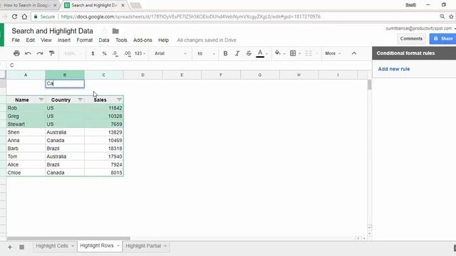 Search and Highlight Data in Google Sheets смотреть онлайн