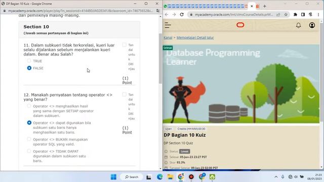 Section 10 Quiz Database Programming with SQL Oracle @KuliahITN смотреть онлайн
