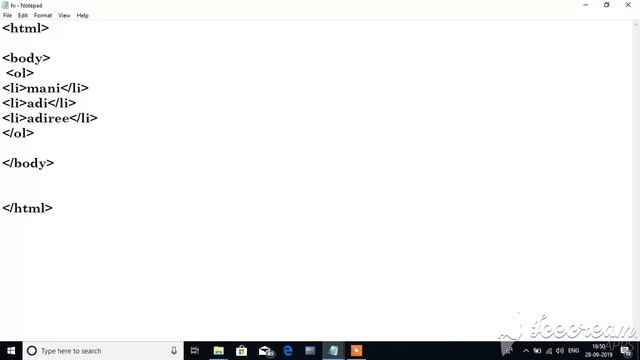 Ordered and Unordered lists in HTML смотреть онлайн