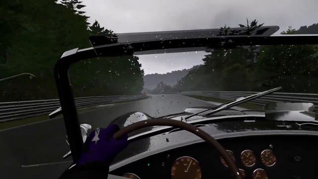 Gran Turismo® 7 Shelby Cobra Nurburgring Rain NO HUD смотреть онлайн