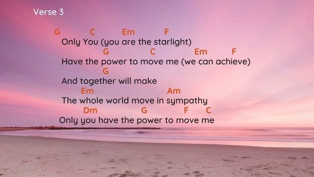 Only You (Have the Power to Move Me) play along with Guitar Chords and Lyrics смотреть онлайн