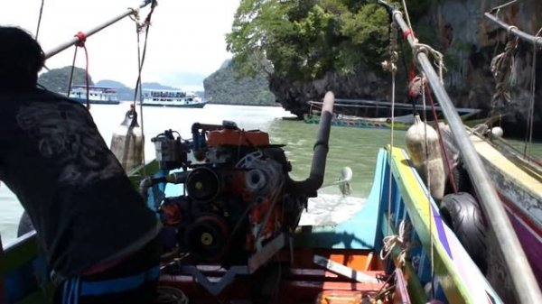 Моторы с грузовиков на тайских лодках Сrazy motors on thai boats