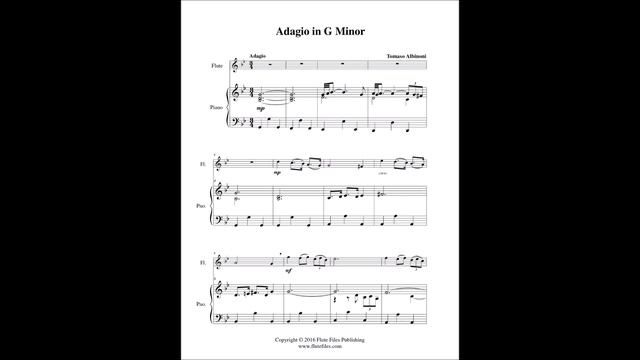Albinoni - Adagio in G Minor - Flute Solo смотреть онлайн