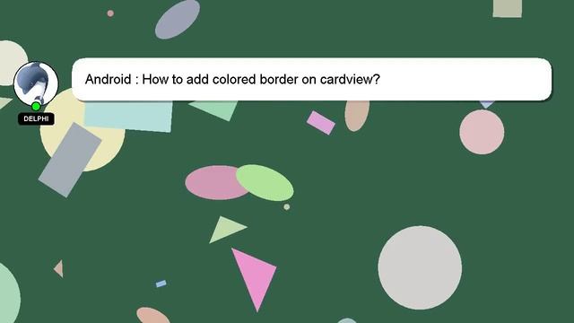 Android : How To Add Colored Border On Cardview?