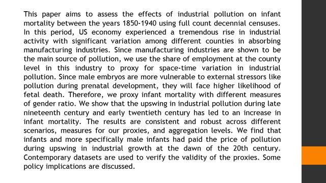 Upswing in Industrial Activity and Infant Mortality during Late 19th Century US JE 2020 61 1 13 смотреть онлайн