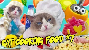 Кот готовит еду #7 (funny cat cooking actions) Рецепты от кота
