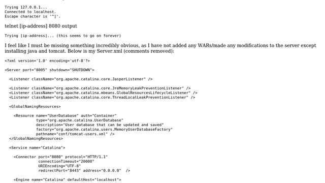 Connections Timed Out - Tomcat смотреть онлайн