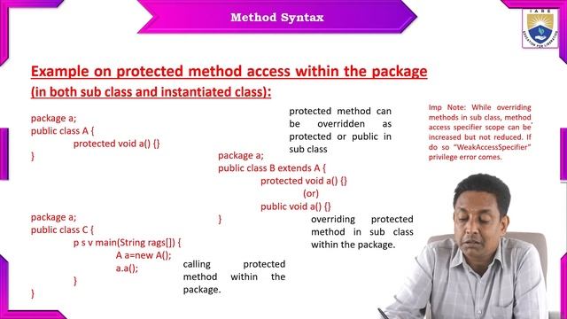 Access Specifiers and Modifiers on Method, Static and Non Static Blocks by Mr INV Suryanarayana смотреть онлайн
