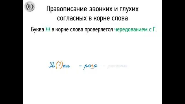 Правописание звонких и глухих согласных в корне слова смотреть онлайн