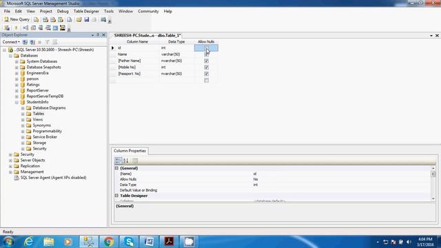 parimary key in sqlserver database tutorial hindi part-19 смотреть онлайн