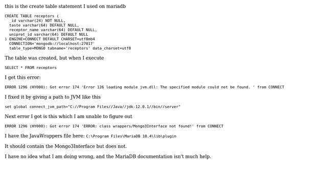 MariaDB CONNECT engine to read external mongodb collections смотреть онлайн