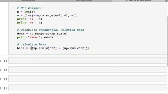 #62 Pandas (Part 39): Calculate Exponential Weighted Mean, Variance and Std. in Python | Tutorial смотреть онлайн