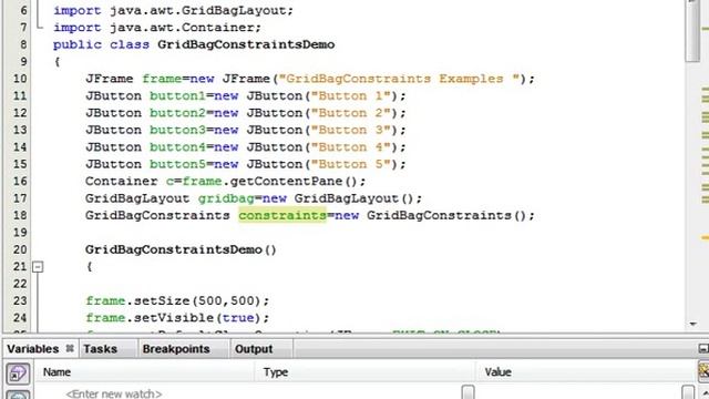 Java Programming Tutorial -GridBagConstraints-3- public int gridwidth смотреть онлайн
