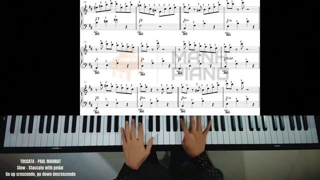 🎵Practice Piano SLOWLY w/ MANH PIANO - TOCCATA in B minor (original key) | Paul Mauriat смотреть онлайн