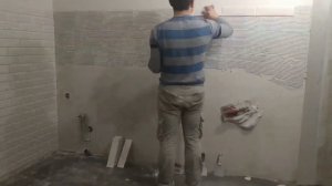 Скоростная укладка плитки кабанчик, сверху вниз.