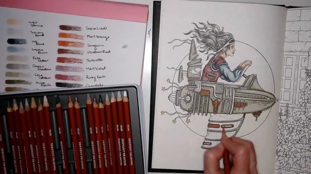 Hanna Karlzon Coloring Book Speed Coloring with Derwent Drawing Pencils смотреть онлайн