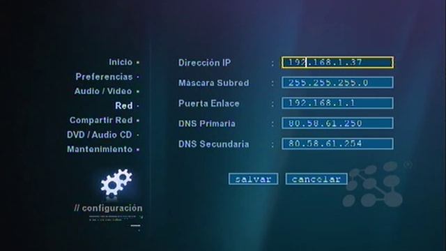 Popcorn Hour C-200. Configuracion de la Red. IP Manual смотреть онлайн