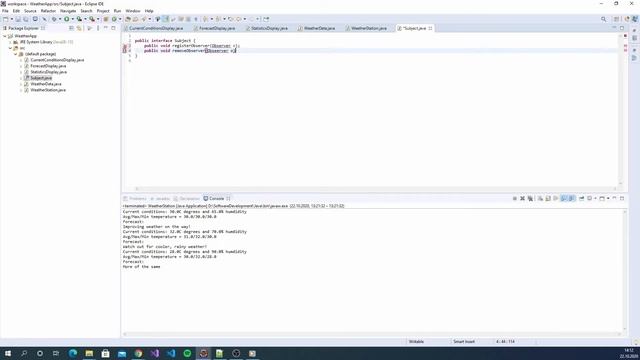 Observer Pattern (Java) смотреть онлайн
