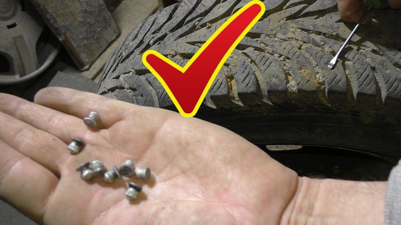 Простая ошиповка шин своими руками подручными средствами смотреть онлайн