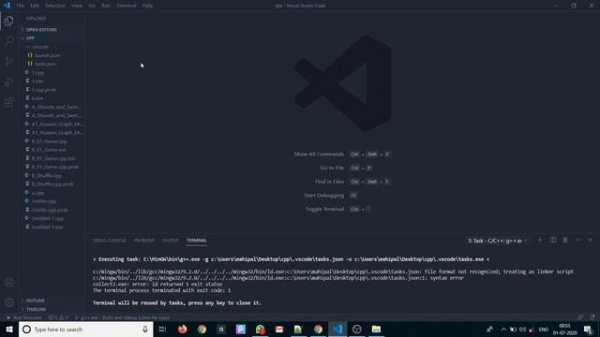 Visual studio code Debugger setup|How to set template in vs code|vs code custom snippets|Mingw debu
