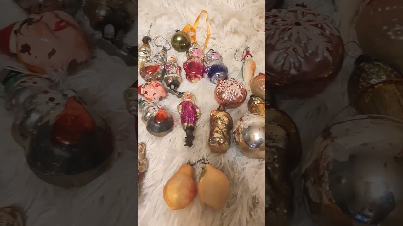 Ёлочные ретро игрушки нашей семьи)). Бережно храним)). смотреть онлайн