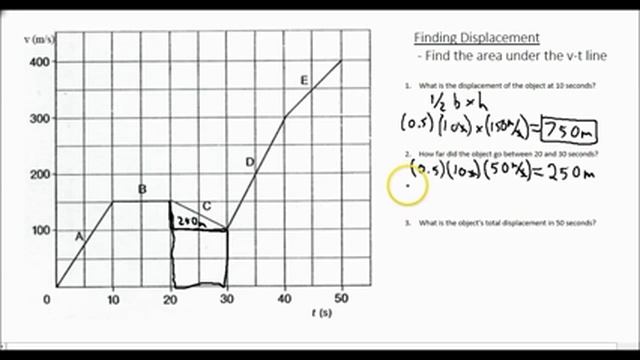 Motion 4: Find Displacement Using a v-t Graph смотреть онлайн