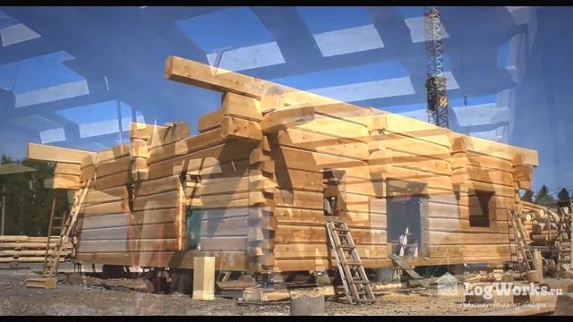 СРУБ ИЗ ЛАФЕТА В ГЕРМАНИЮ | Рубка в "Ласточкин хвост" смотреть онлайн