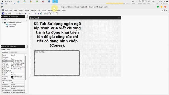 Hướng Dẫn Thiết Kế Giao Diện Và Chèn Hình Ảnh Vào VBA AutoCad - Hoan Nguyễn смотреть онлайн