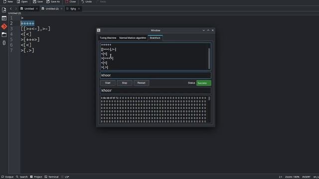 Brainfuck на С++/Qt смотреть онлайн