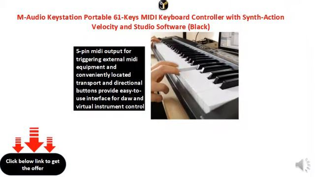 M-Audio Keystation Portable 61-Keys MIDI Keyboard Controller with Synth-Action смотреть онлайн