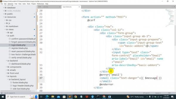 Login GUI, admin login coding | storing admin login history with IP address | Laravel in Pashto
