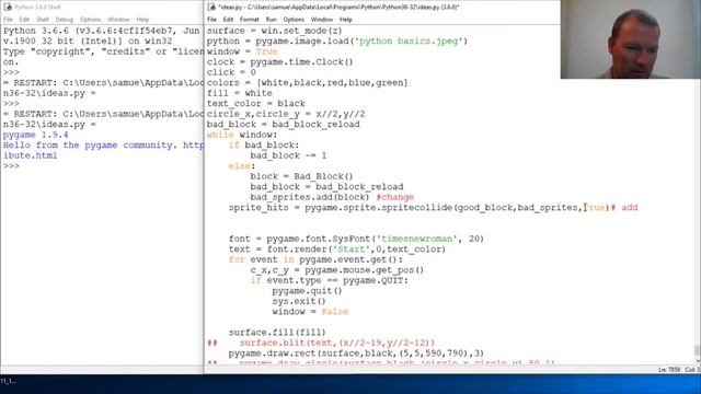 Python Basics Tutorial Pygame Sprite Collide смотреть онлайн