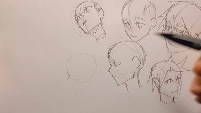 Drawing Anime Head Practice - Sketchbook Drawing - Anime Manga Sketch смотреть онлайн