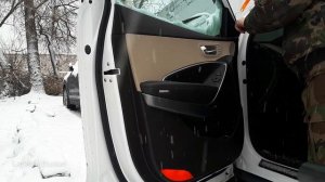 Hyundai Santa Fe 2017. Как снять дверные карты. Инструкция.
