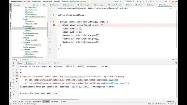 Custom stack implementation using array .. collections in java - part 2 смотреть онлайн