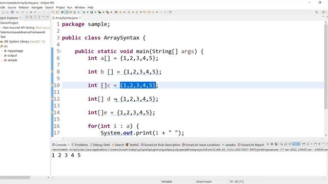 Correct Syntax For Array Declaration in Java | SONAR Rule For Array DESIGNATORS | Coding Standards смотреть онлайн