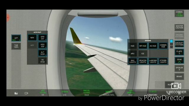 Полет, снижение, посадка, остановка, RFS Real flight simulator смотреть онлайн