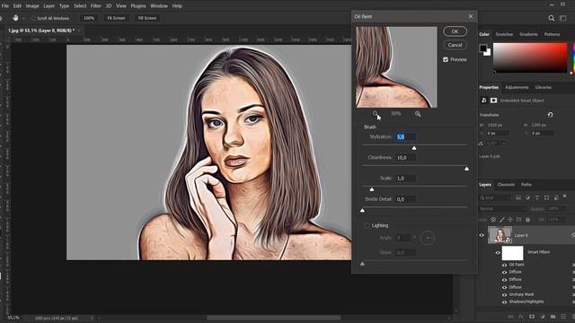 Обработка фотографий: Художественная цветокоррекция портрета | Artistic Portrait Color Correction смотреть онлайн