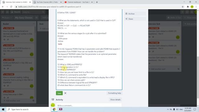 AS400 interview questions | Answers with explanation 20 questions | Part8 | My Easy Classes смотреть онлайн
