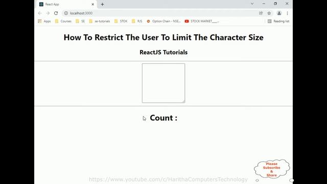 Reactjs User Limit Character length Size Restrict смотреть онлайн