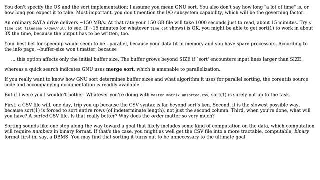 Unix & Linux: What should be the buffer size for the sort command? (2 Solutions!!) смотреть онлайн