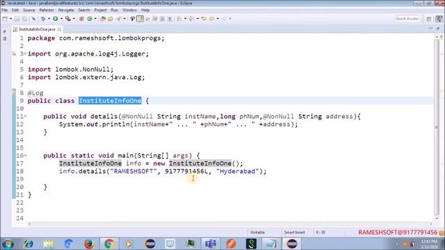 RAMESHSOFT||LOMBOK PROJECT||LOG4J IN LOMBOK смотреть онлайн