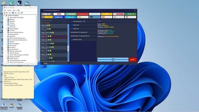 Free Decrypt Token Oppo Reno 4 4G [CPH2113] Via CF-Tools EDL Mode (9008) смотреть онлайн