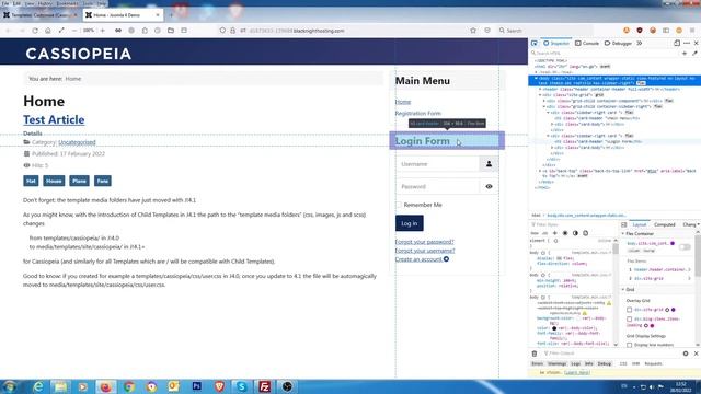 Template Overrides - Joomla 4.1 Cassiopeia Template - CSS Header Class смотреть онлайн