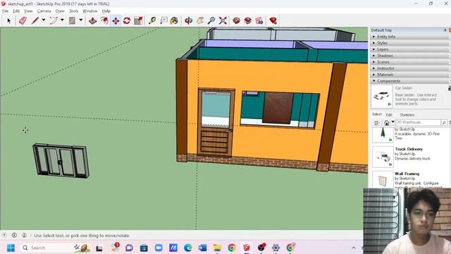 Adding doors and windows (Sketch Up) смотреть онлайн