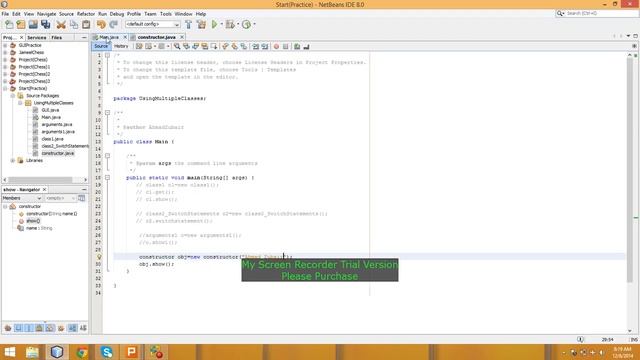 constructor with parameters in java netbeans with example смотреть онлайн