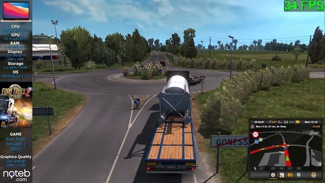 Euro Truck Simulator 2 - Apple MacBook AIR M1 [ 8-core ]