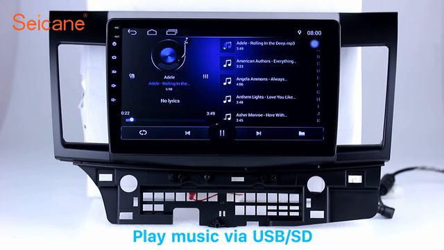 In dash radio 2008-2015 Mitsubishi Lancer-ex Bluetooth GPS Stereo Upgrade support CD DVD Player смотреть онлайн