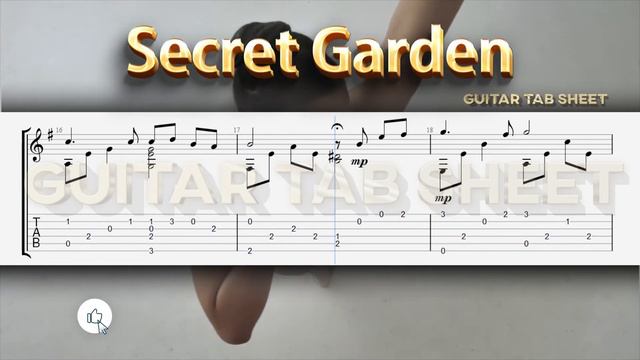 Secret Garden Guitar Tab Tutorial (easy version) смотреть онлайн