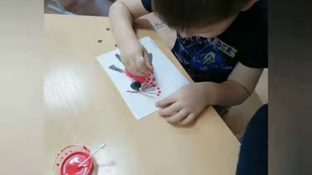 НЕТРАДИЦИОННОЕ РИСОВАНИЕ "СНЕГИРЬ" смотреть онлайн